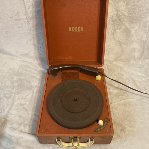 Vintage decca record player - record,