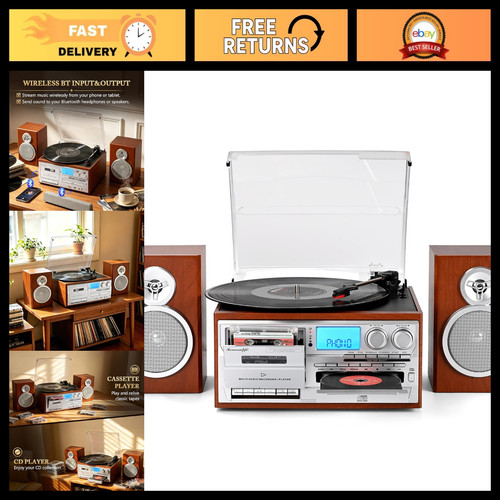 Retro record player - 10-in-1,